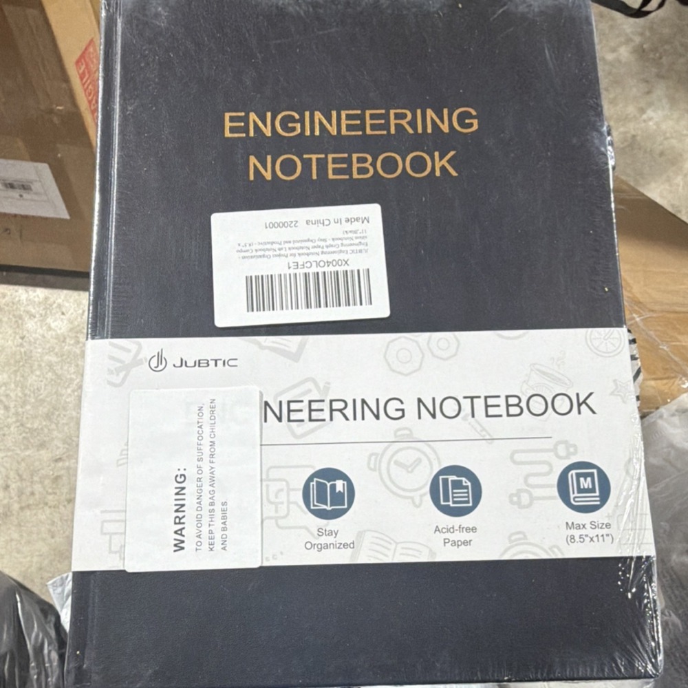 Jubtic Engineering Notebook 8.5x11" Black Acid-Free Paper Large Size